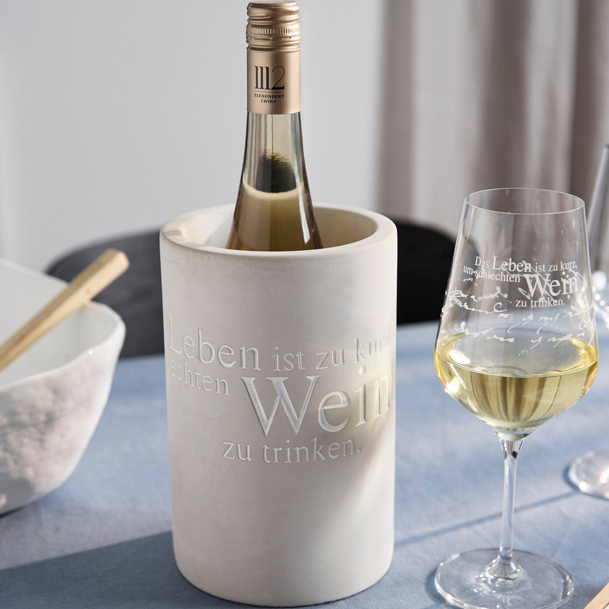 Bottle cooler "Das Leben ist zu kurz, um schlechten Wein zu trinken." - Räder (Image 2)