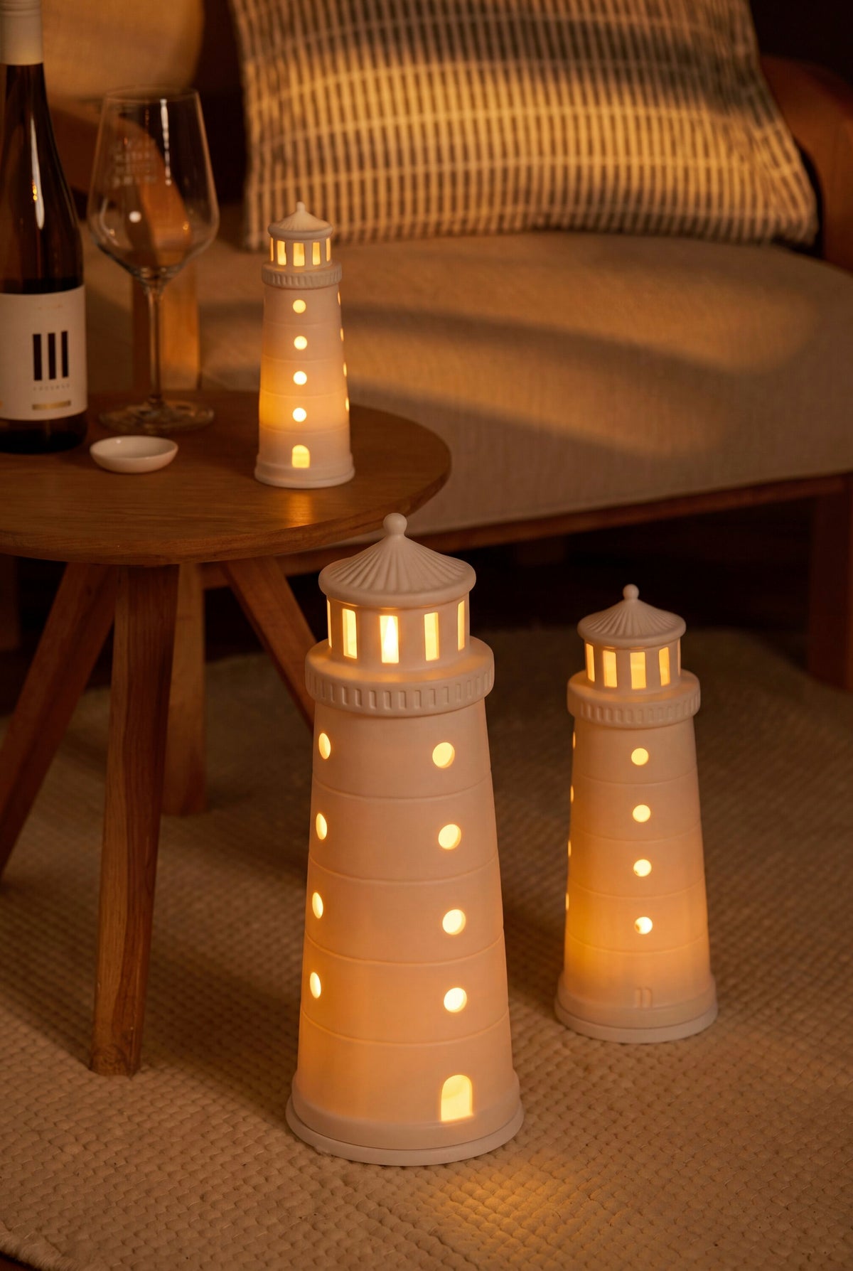 Lighted house lighthouse medium - handmade and Lighted house lighthouse large - handmade - Räder