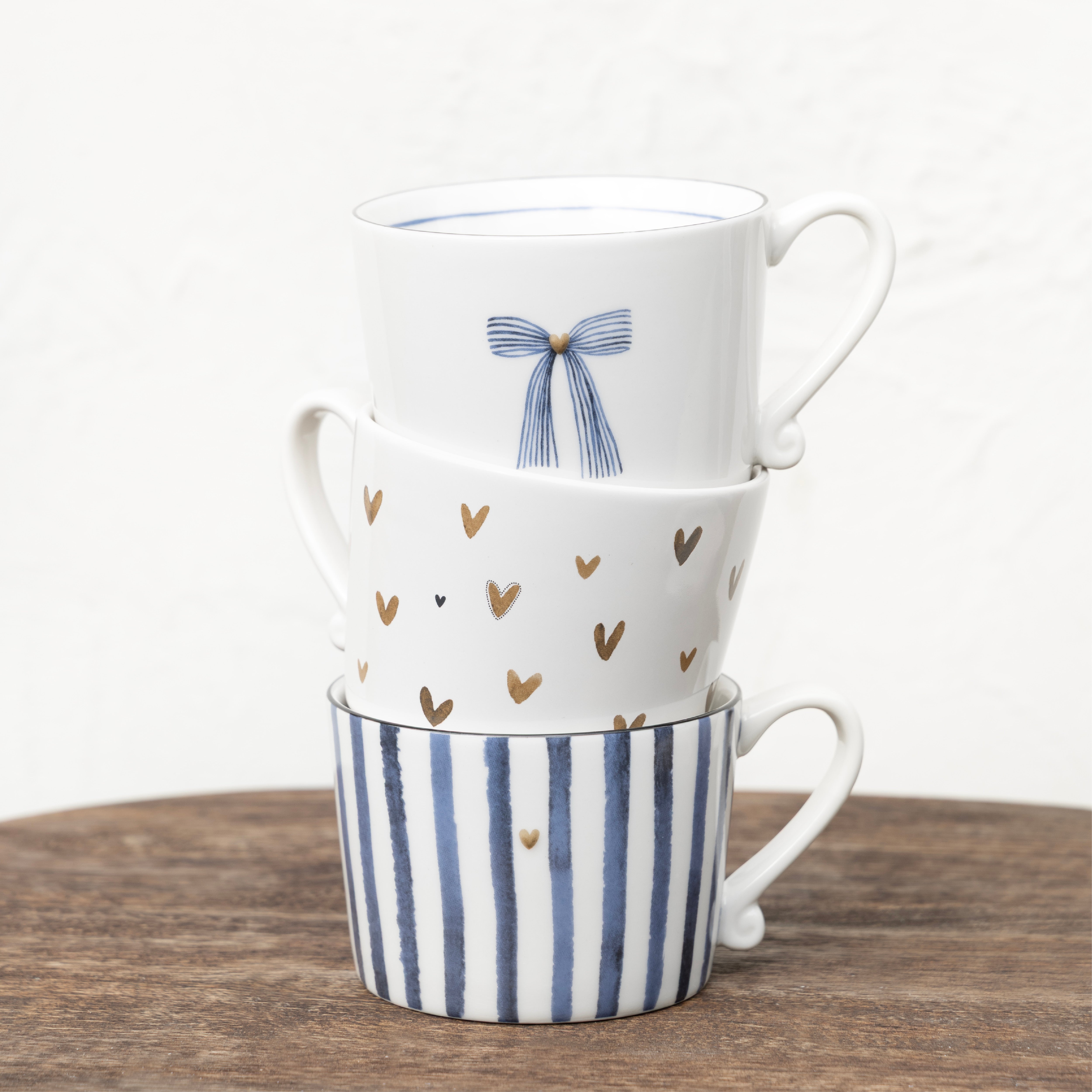 Tasse "little hearts" gross braun - Bastion Collections (Bild 3)