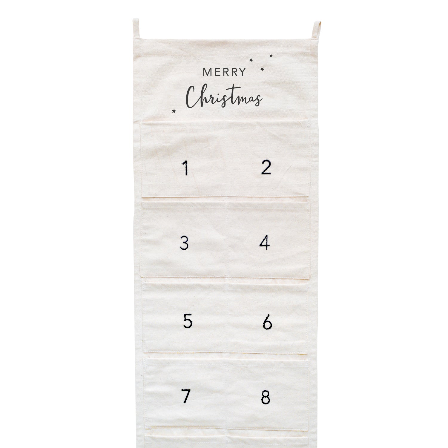 Adventskalender "Merry Christmas" 30cm créme - Eulenschnitt
