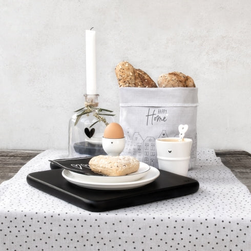 Eierbecher "heart" schwarz - Bastion Collections