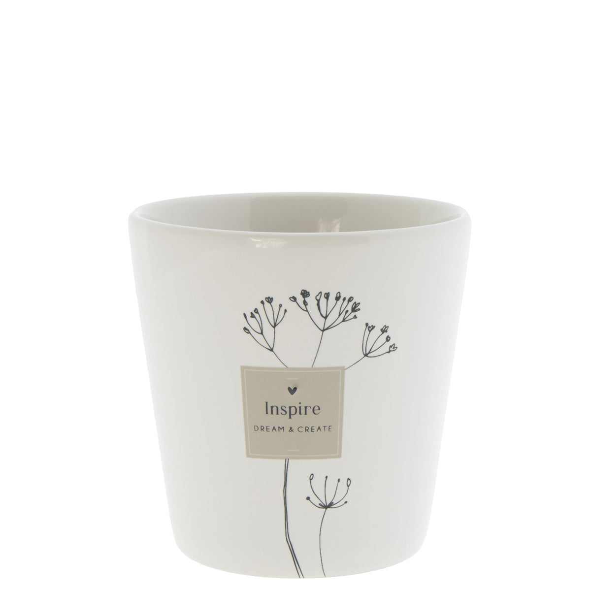 Becher "Inspire dream & create" beige - Bastion Collections