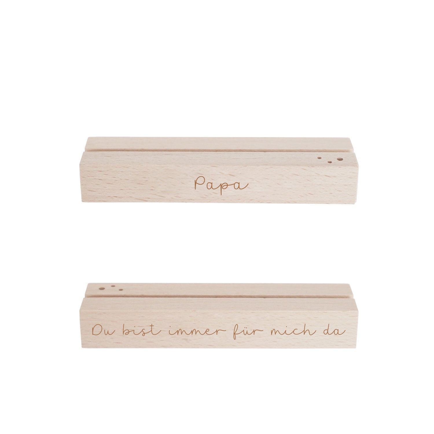 Blumen– & Kartenständer "Papa" 2er Set - Eulenschnitt