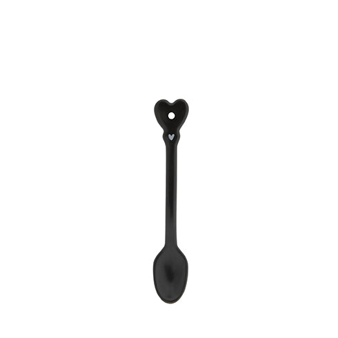 Espresso Löffel "heart" schwarz - Bastion Collections