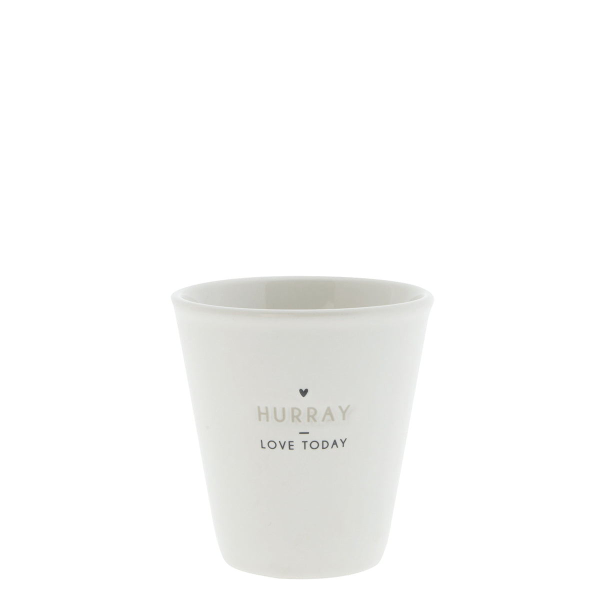 Espressobecher "Hurray – Love today" schwarz - Bastion Collections