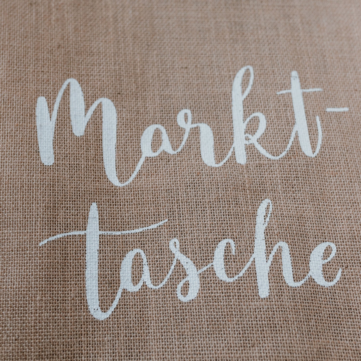 Sac en jute avec inscription "Markttasche" - Eulenschnitt