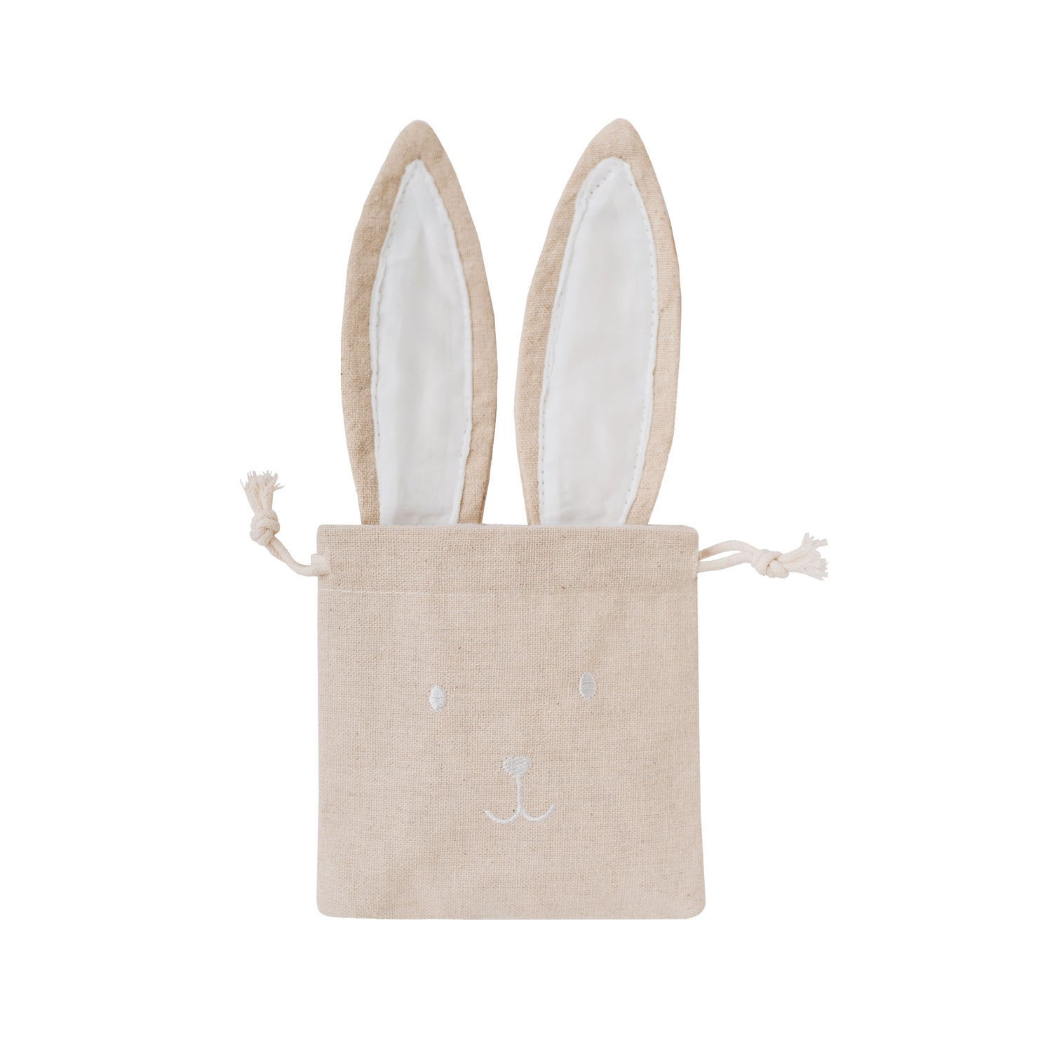 Geschenksäckchen Stoff Hase klein 2er Set - Eulenschnitt