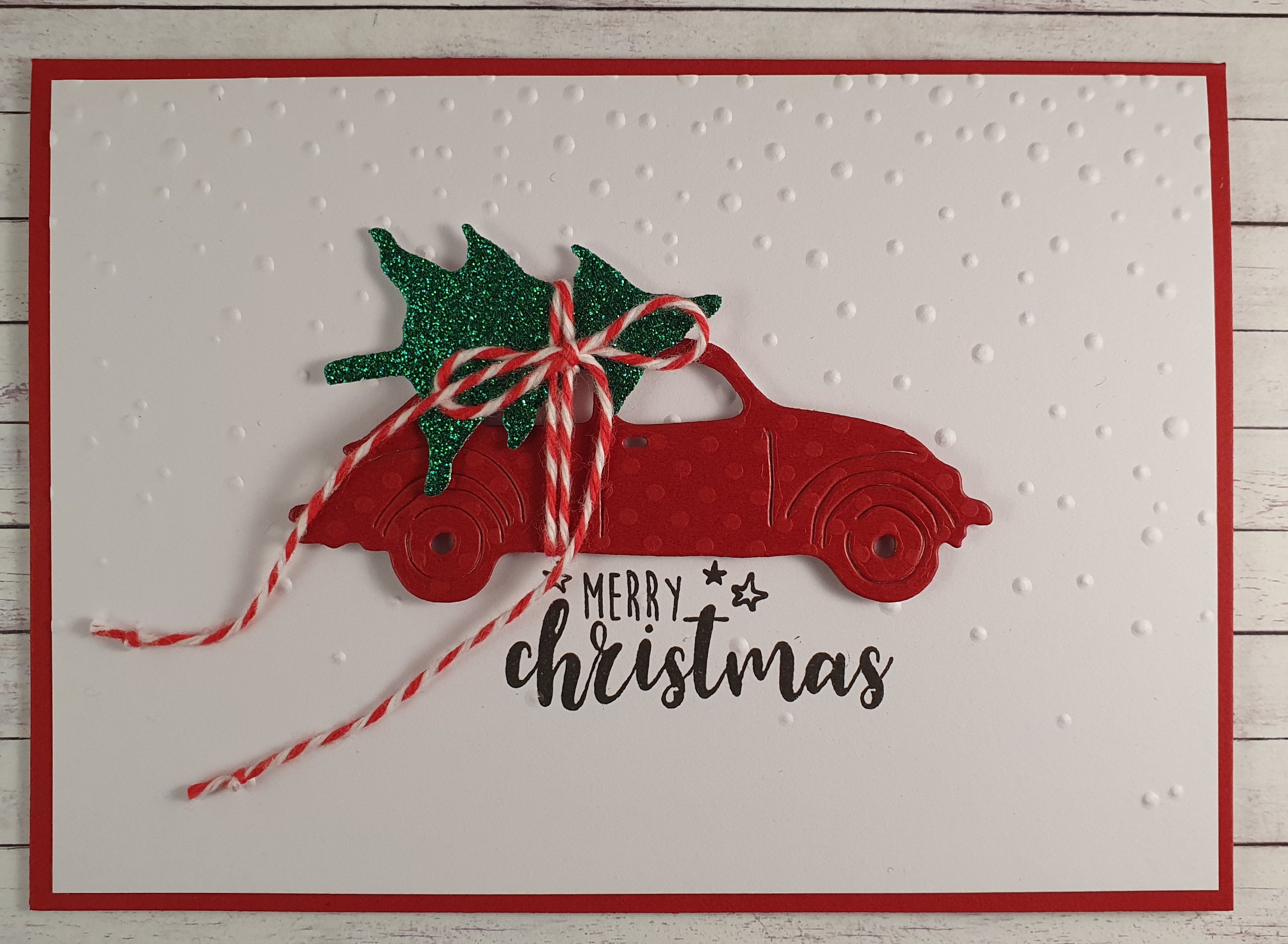 Grusskarte "MERRY Christmas" – handgemacht