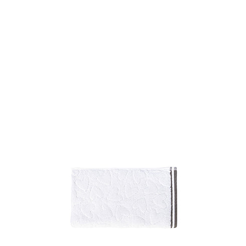 Handtuch "hearts" 30x55cm weiss–grau - Bastion Collections