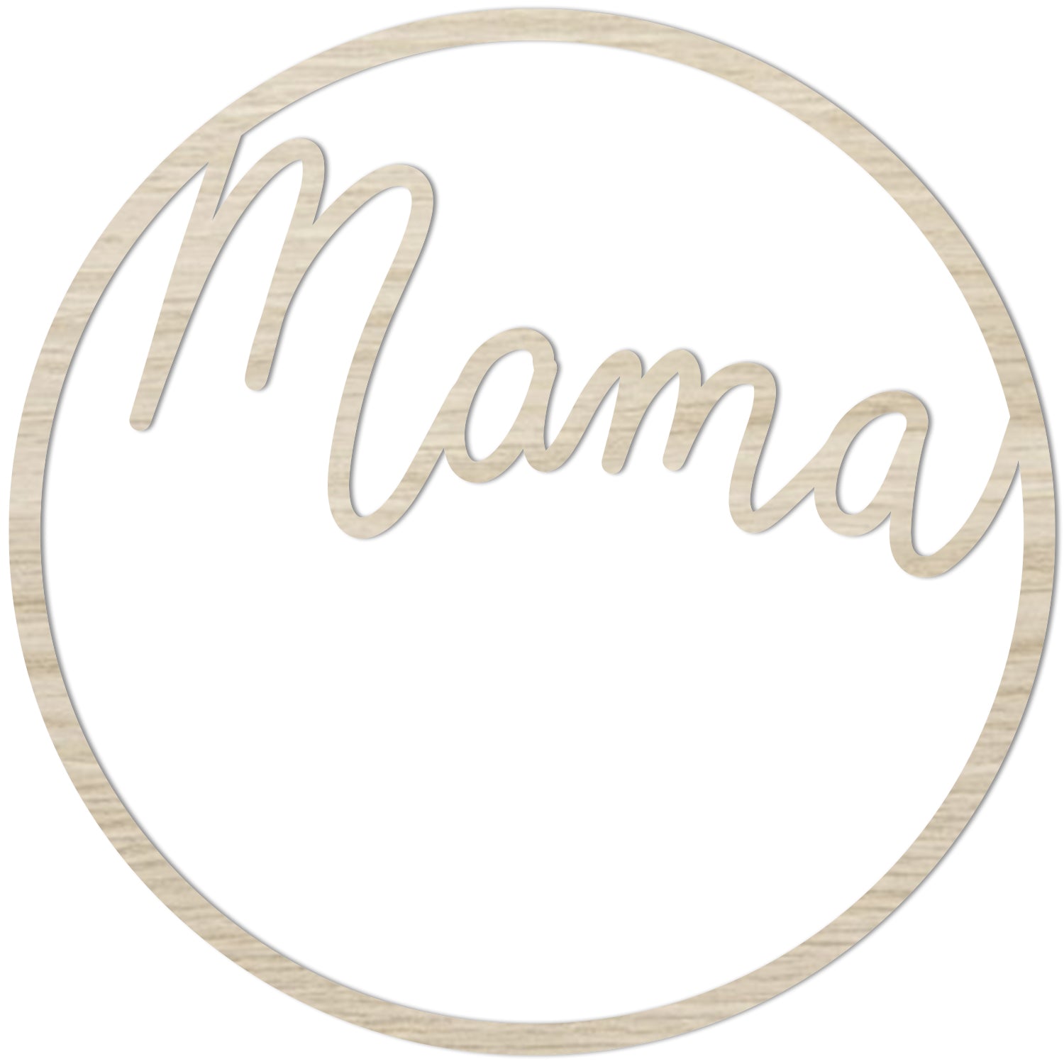 Holzkranz "Mama" - Eulenschnitt