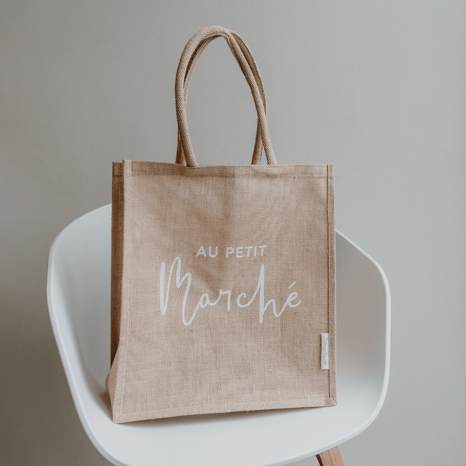 Jutebeutel "Au Petit Marché" - Eulenschnitt