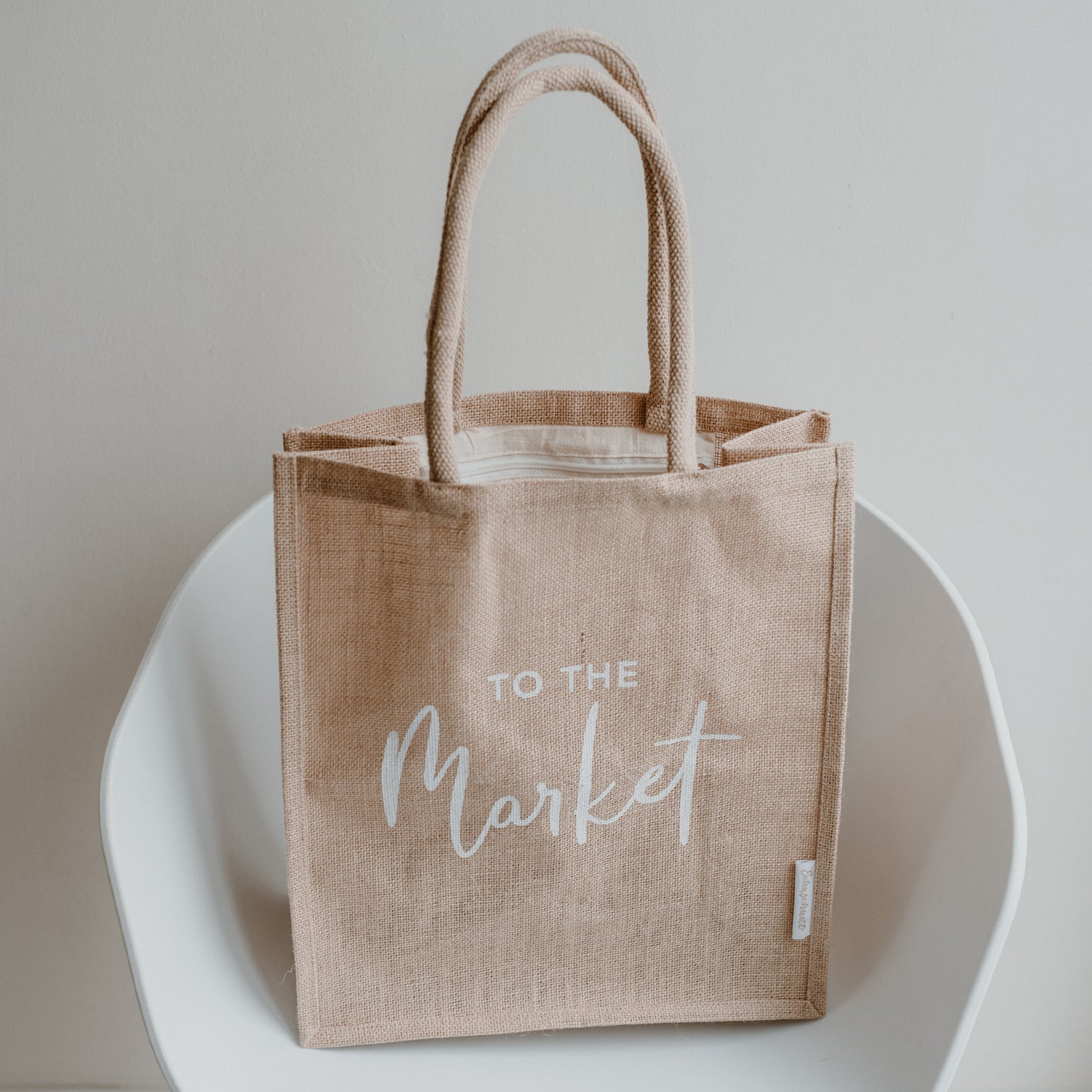 Borsa di iuta di juta "To The Market" - Eulenschnitt