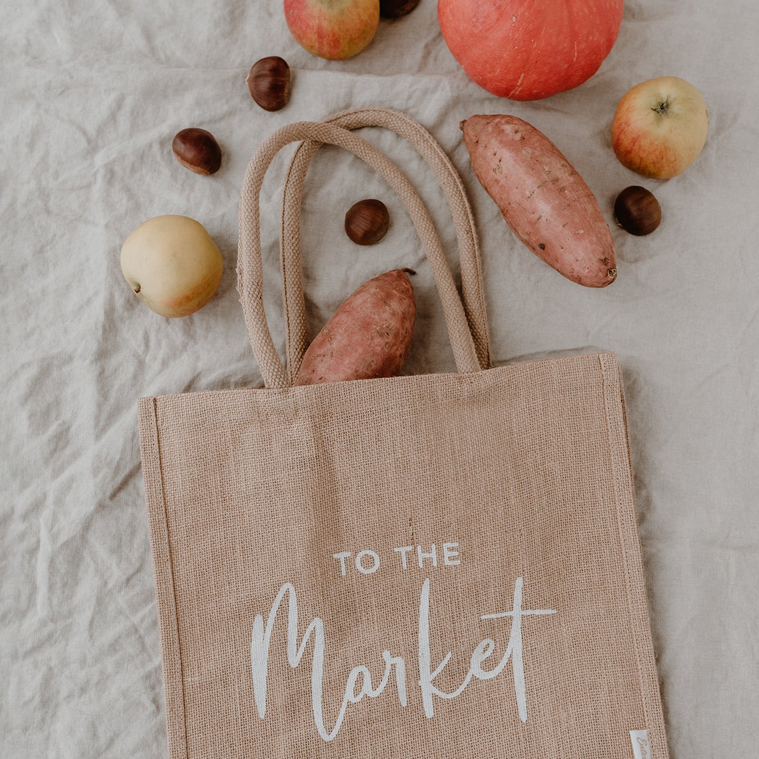 Borsa di iuta di juta "To The Market" - Eulenschnitt