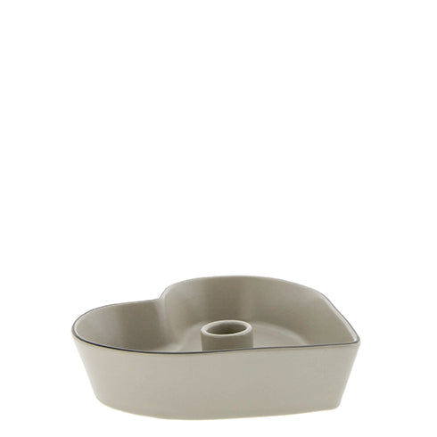 Kerzenhalter "heart shaped" klein beige - Bastion Collections