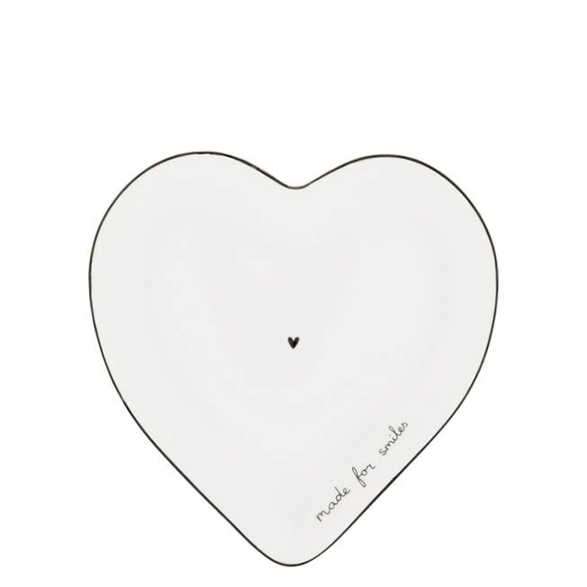 Teller klein "made for smiles" schwarz - Bastion Collections