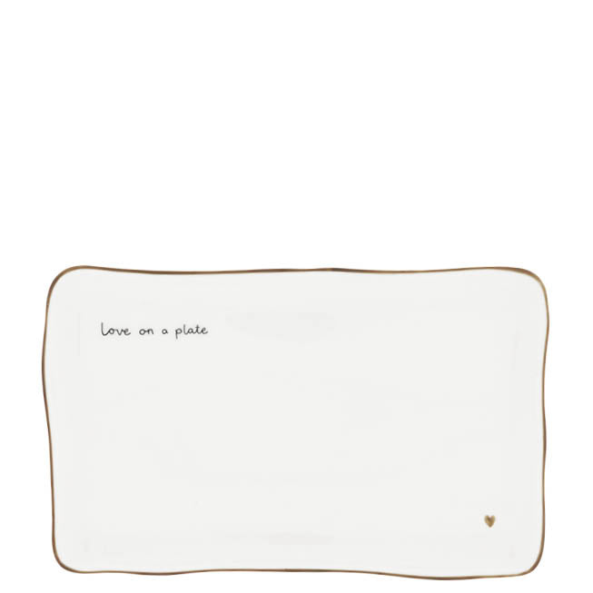 Sushi Teller "love on a plate" braun - Bastion Collections
