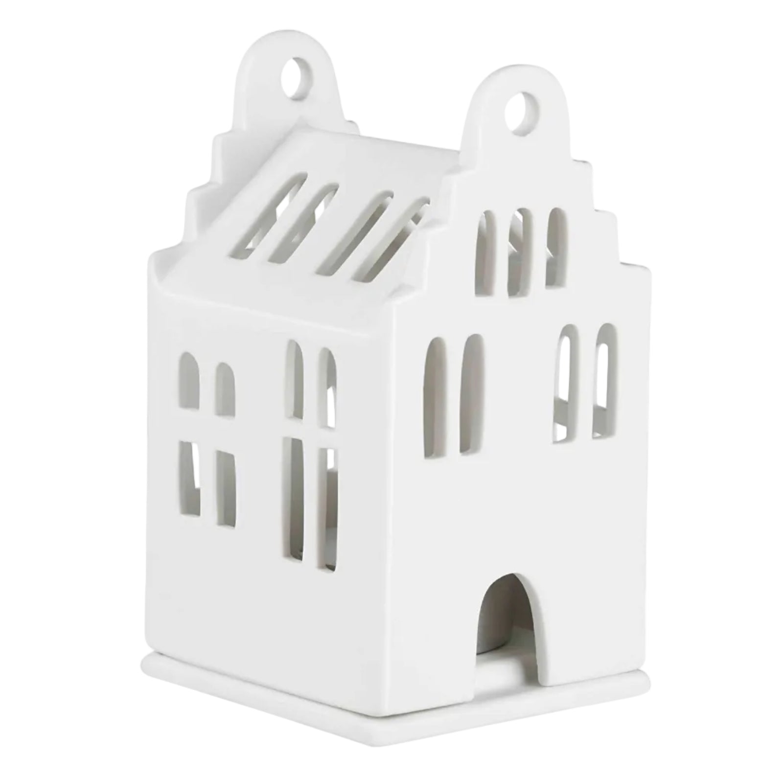 Mini Lichthaus Giebelhaus – handgefertigt - Räder