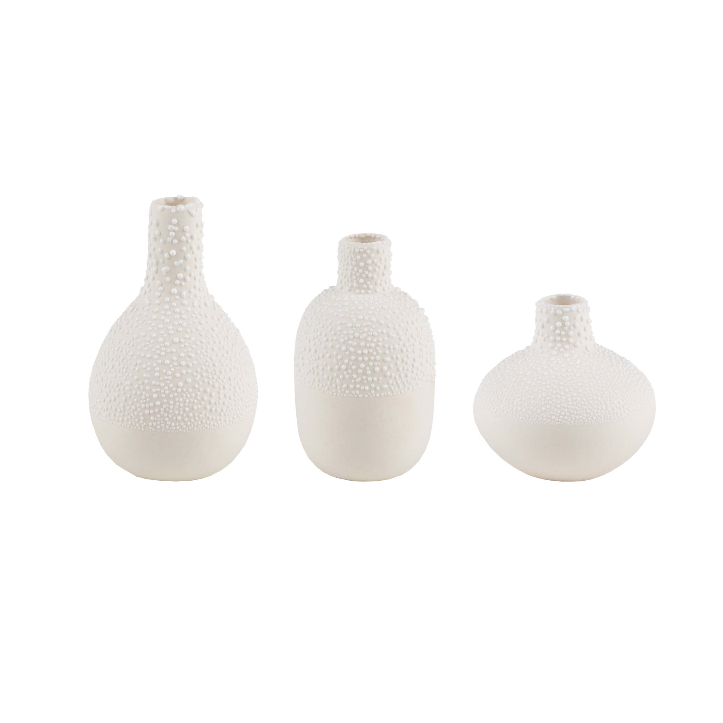 Mini Perlenvasen 3er Set crème - Räder