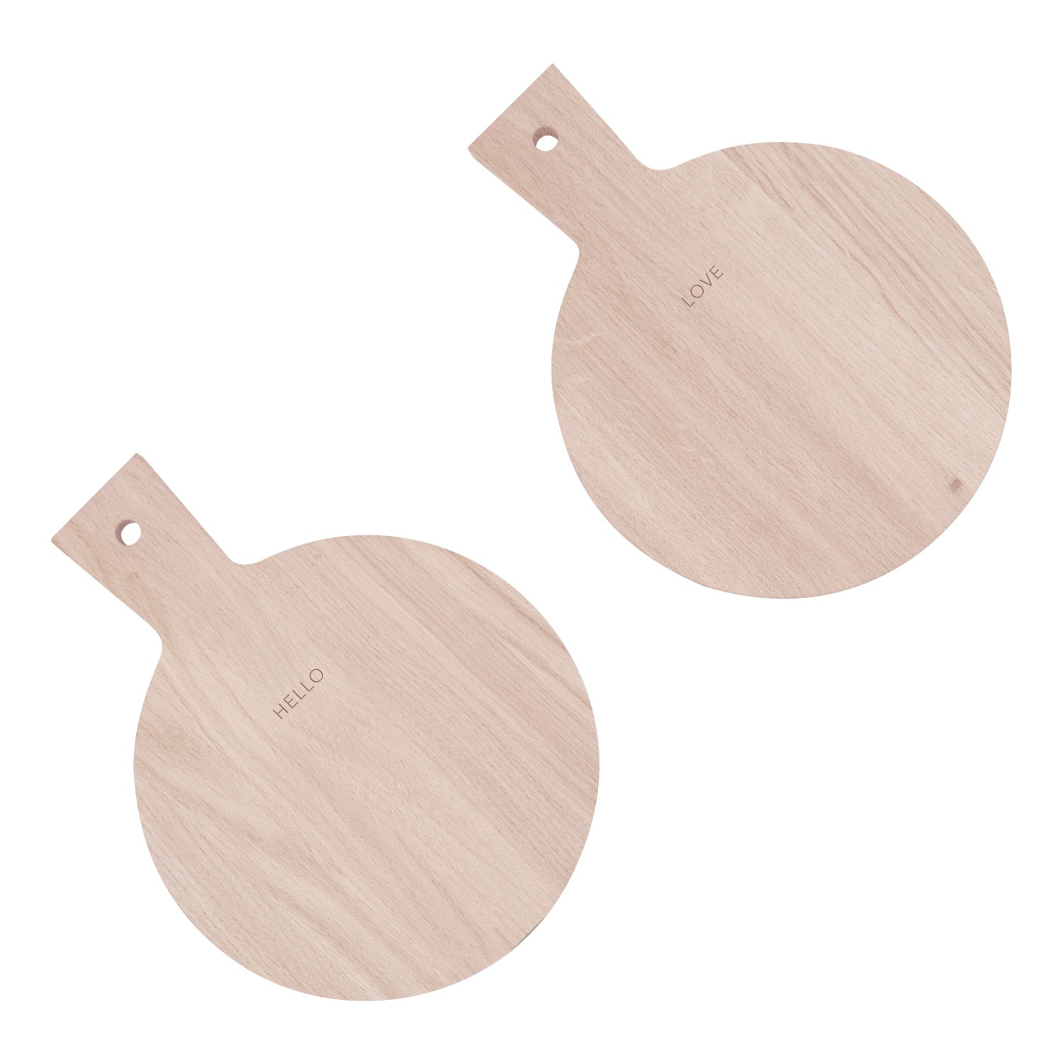 Mini Schneidebretter "Hello Love" 2er Set - Eulenschnitt