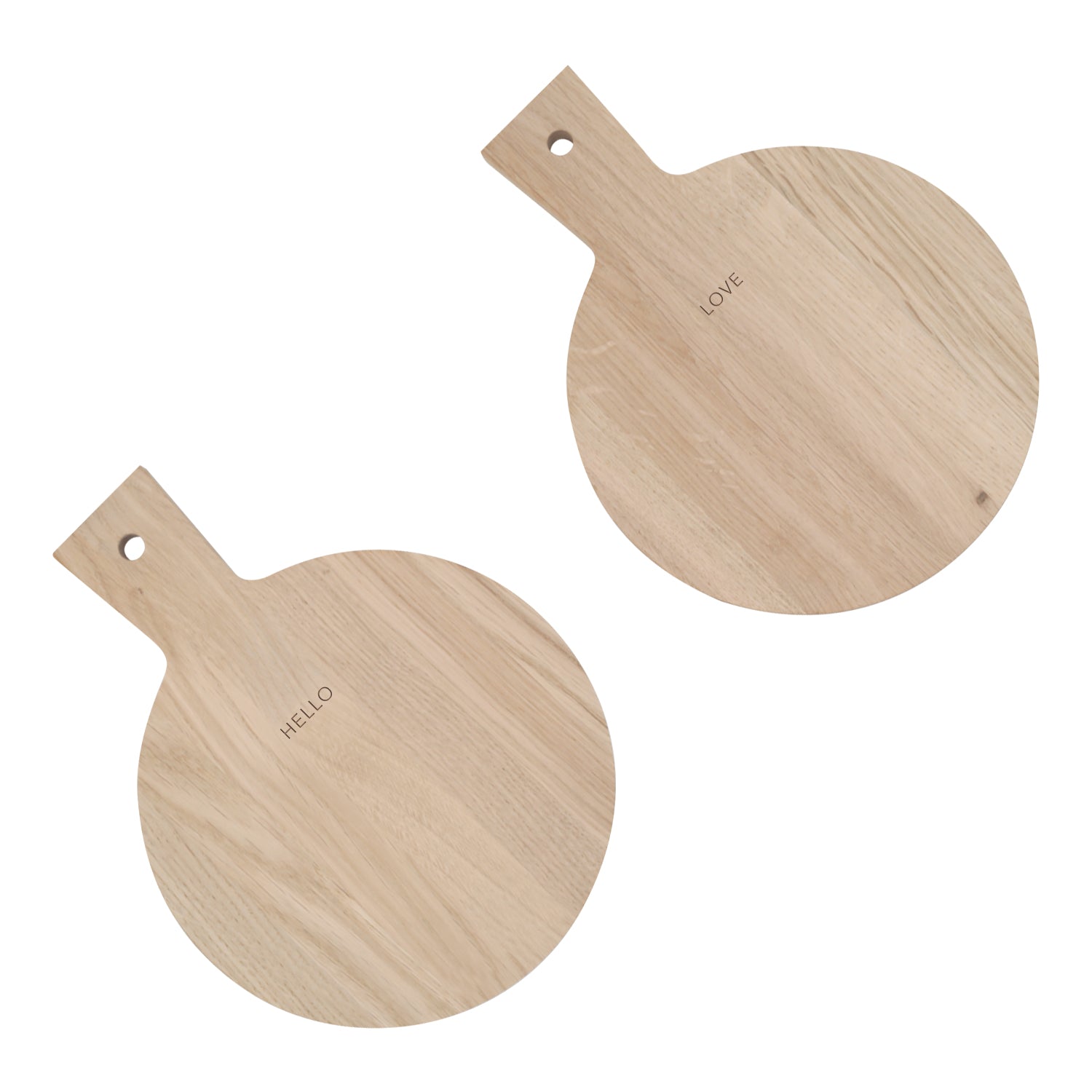 Mini Schneidebretter "Hello Love" Eiche 2er Set - Eulenschnitt