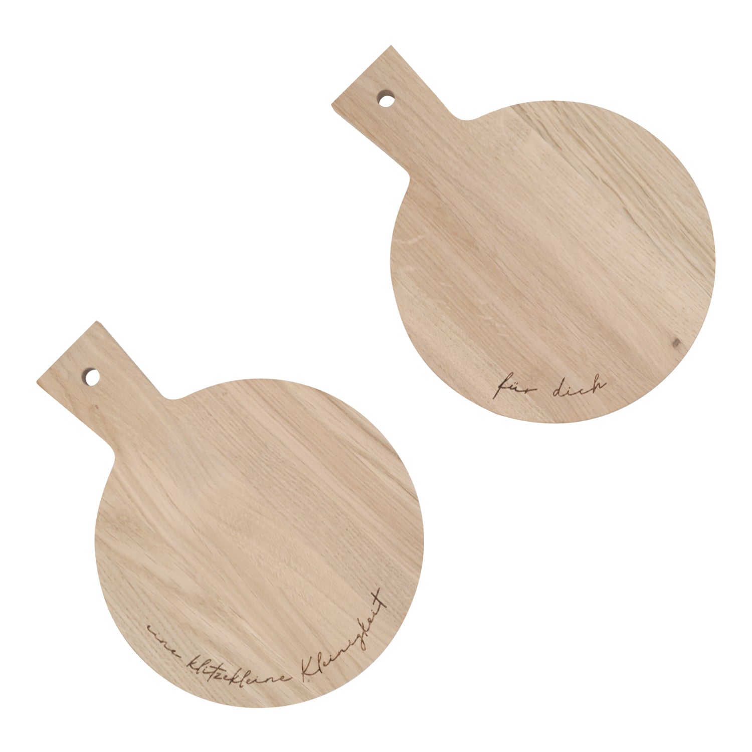 Mini Schneidebretter "Kleinigkeit" Eiche 2er Set - Eulenschnitt