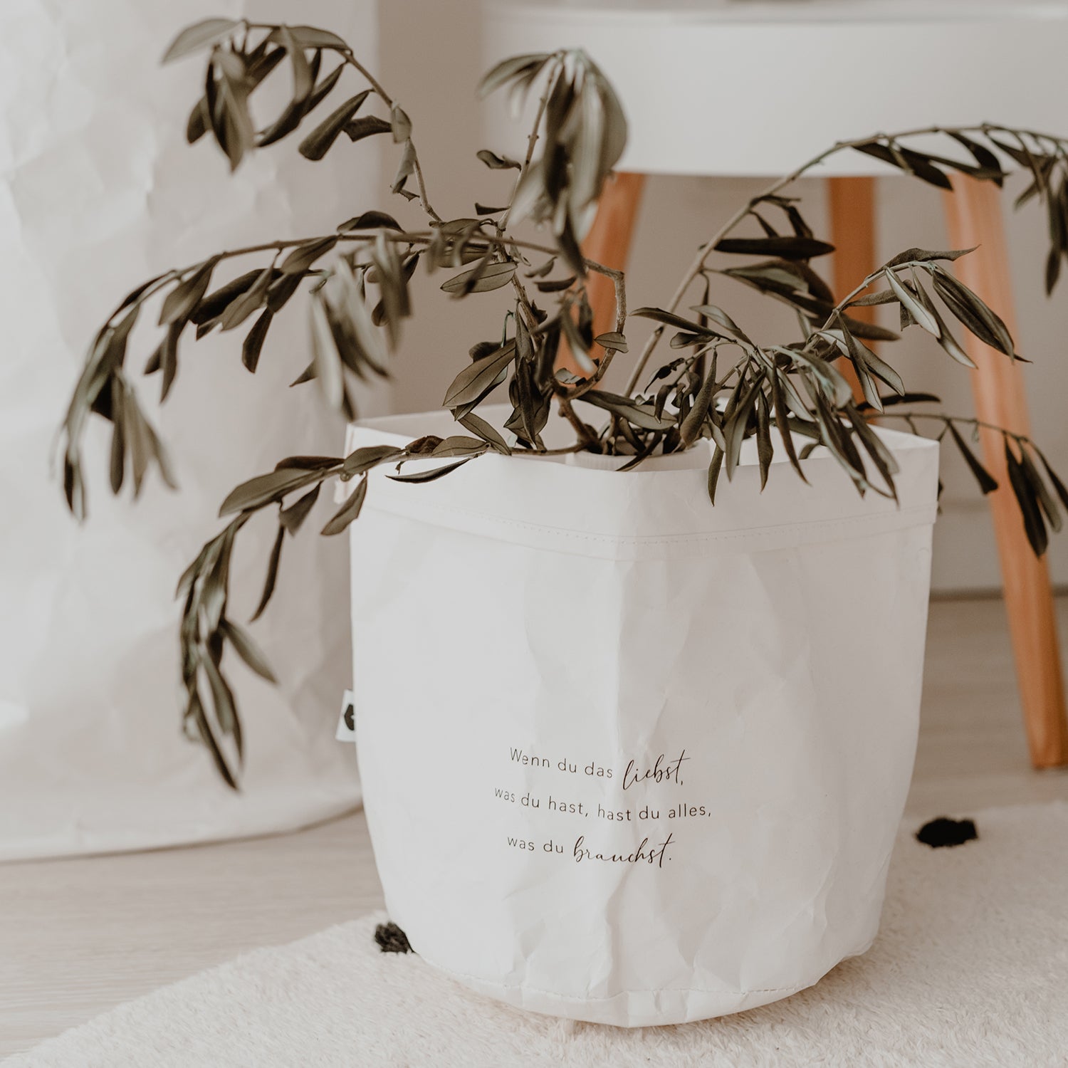 Paperbag "Alles was du brauchst" 2er Set weiss - Eulenschnitt