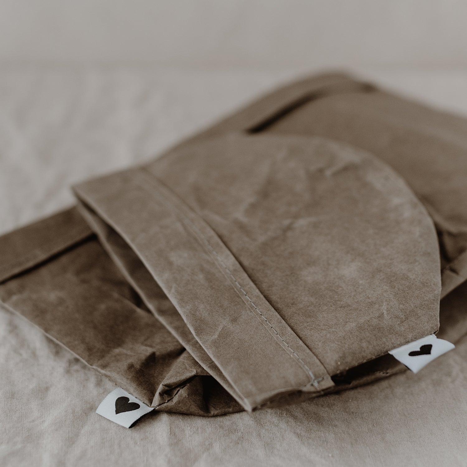 Paperbag blanko 2er Set grau - Eulenschnitt