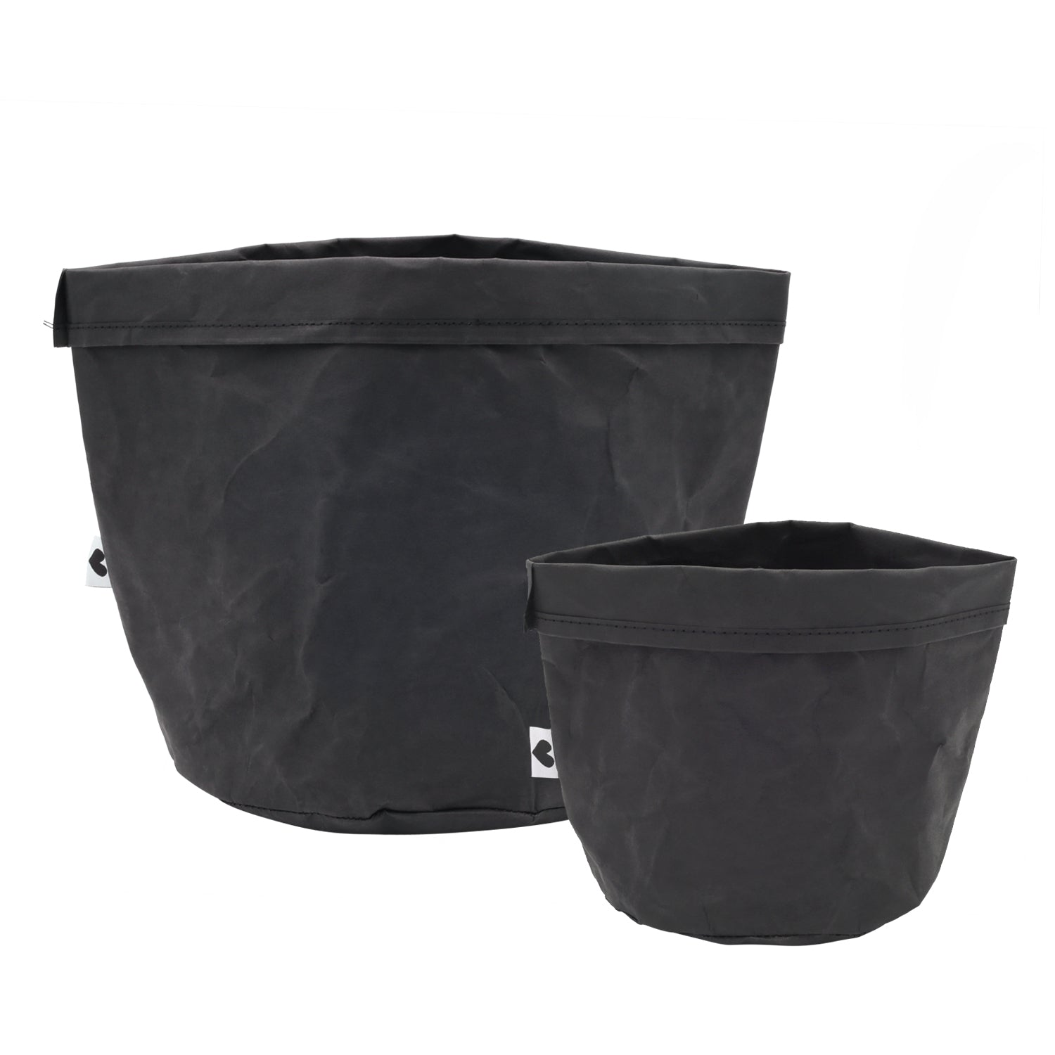 Paperbag blanko 2er Set schwarz - Eulenschnitt