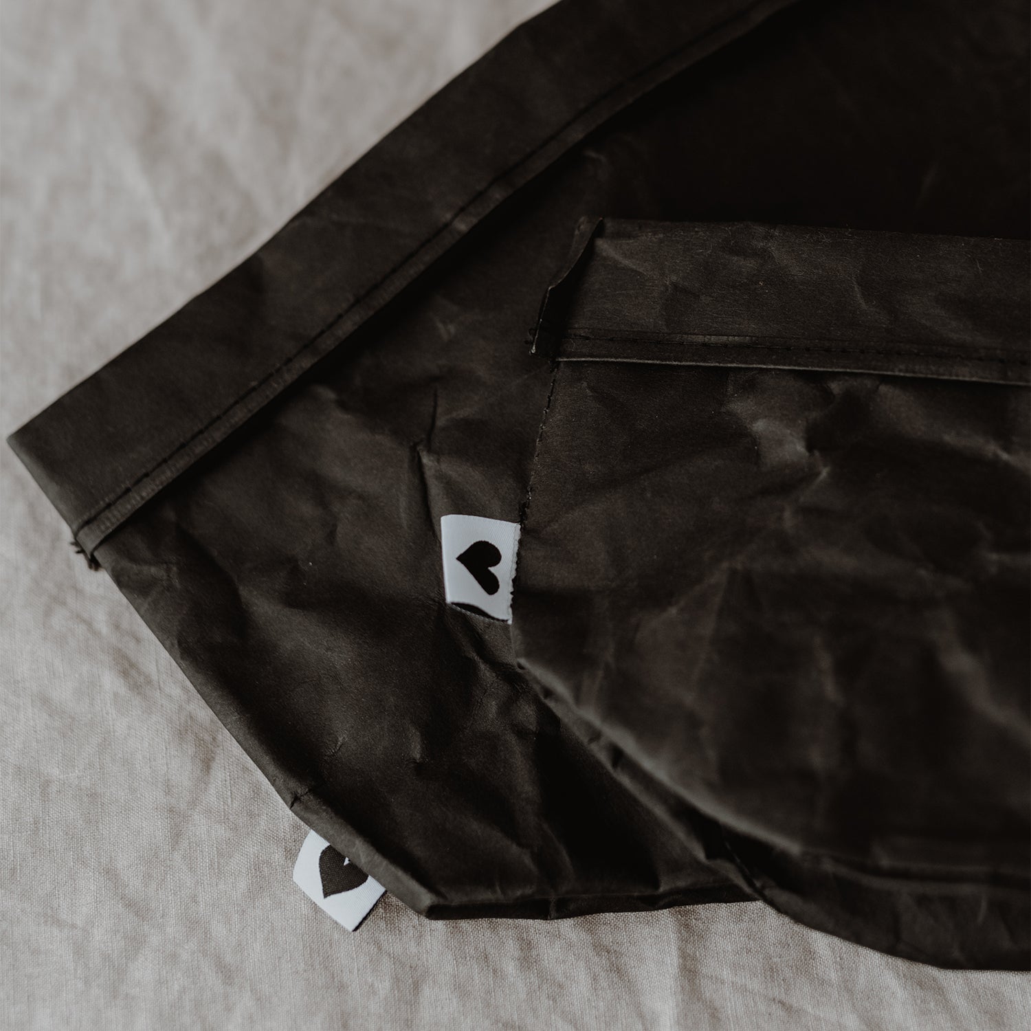 Paperbag blanko 2er Set schwarz - Eulenschnitt