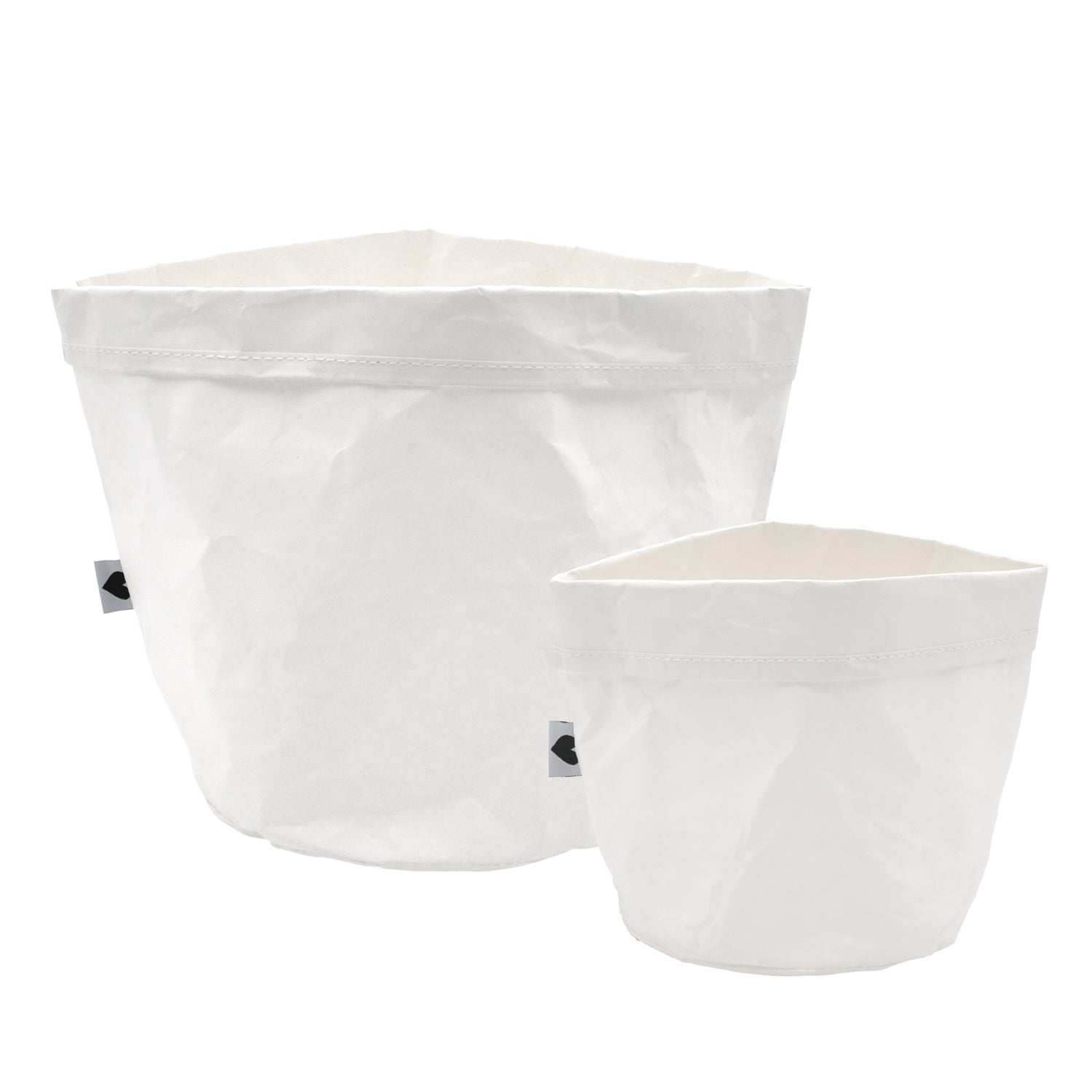 Paperbag blanko 2er Set weiss - Eulenschnitt