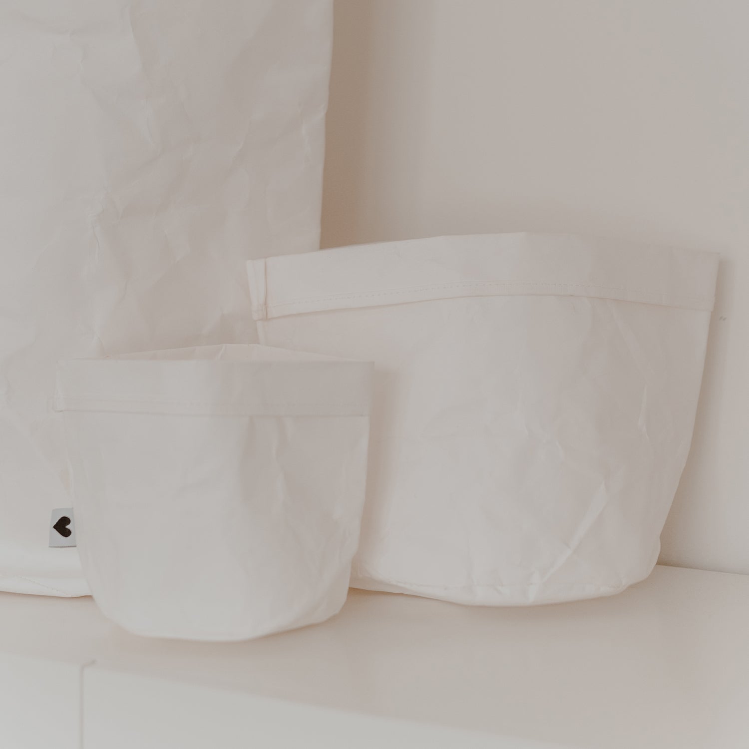 Paper bag blank set of 2 white - Eulenschnitt