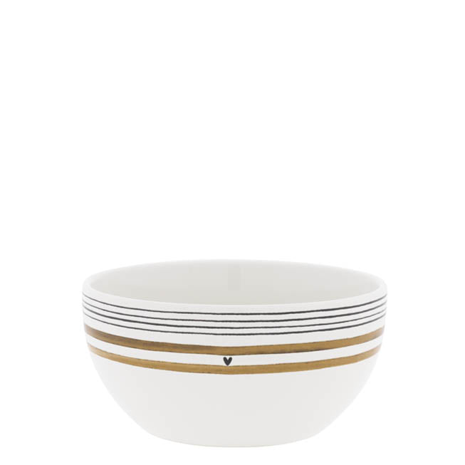 Müeslischale "little stripes" braun - Bastion Collections