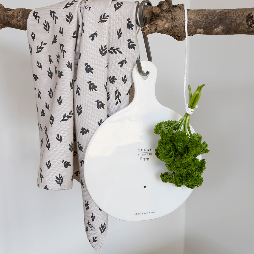 Schneidebrett "Today I choose happy" schwarz - Bastion Collections