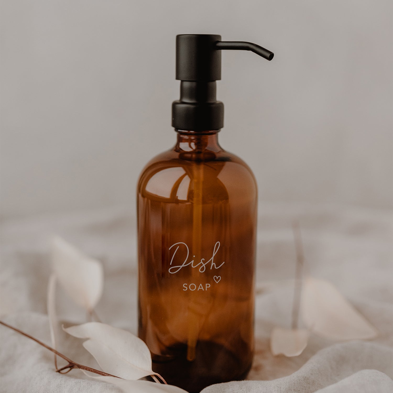 Seifenspender "Dishsoap" 500ml braun - Eulenschnitt