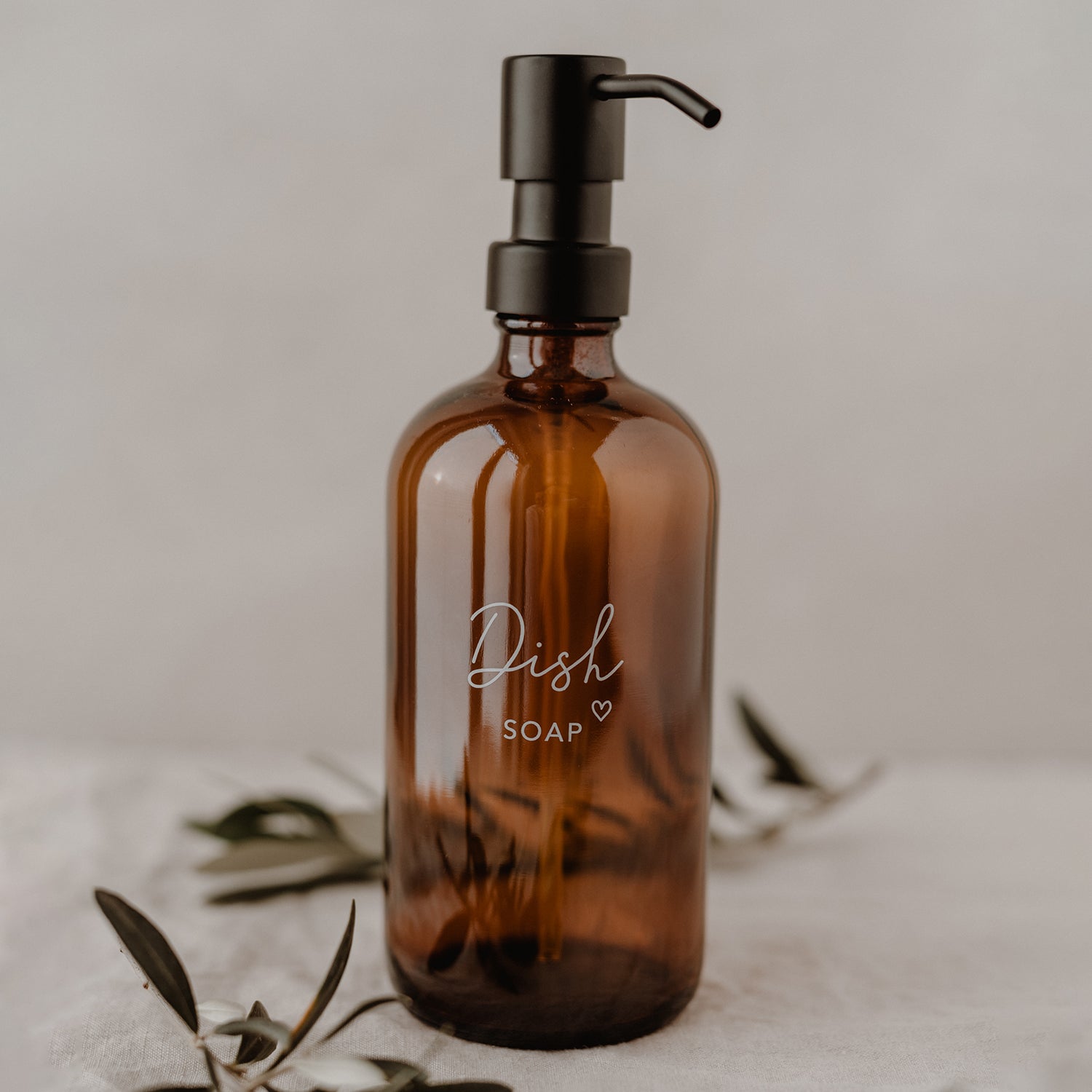 Seifenspender "Dishsoap" 500ml braun - Eulenschnitt
