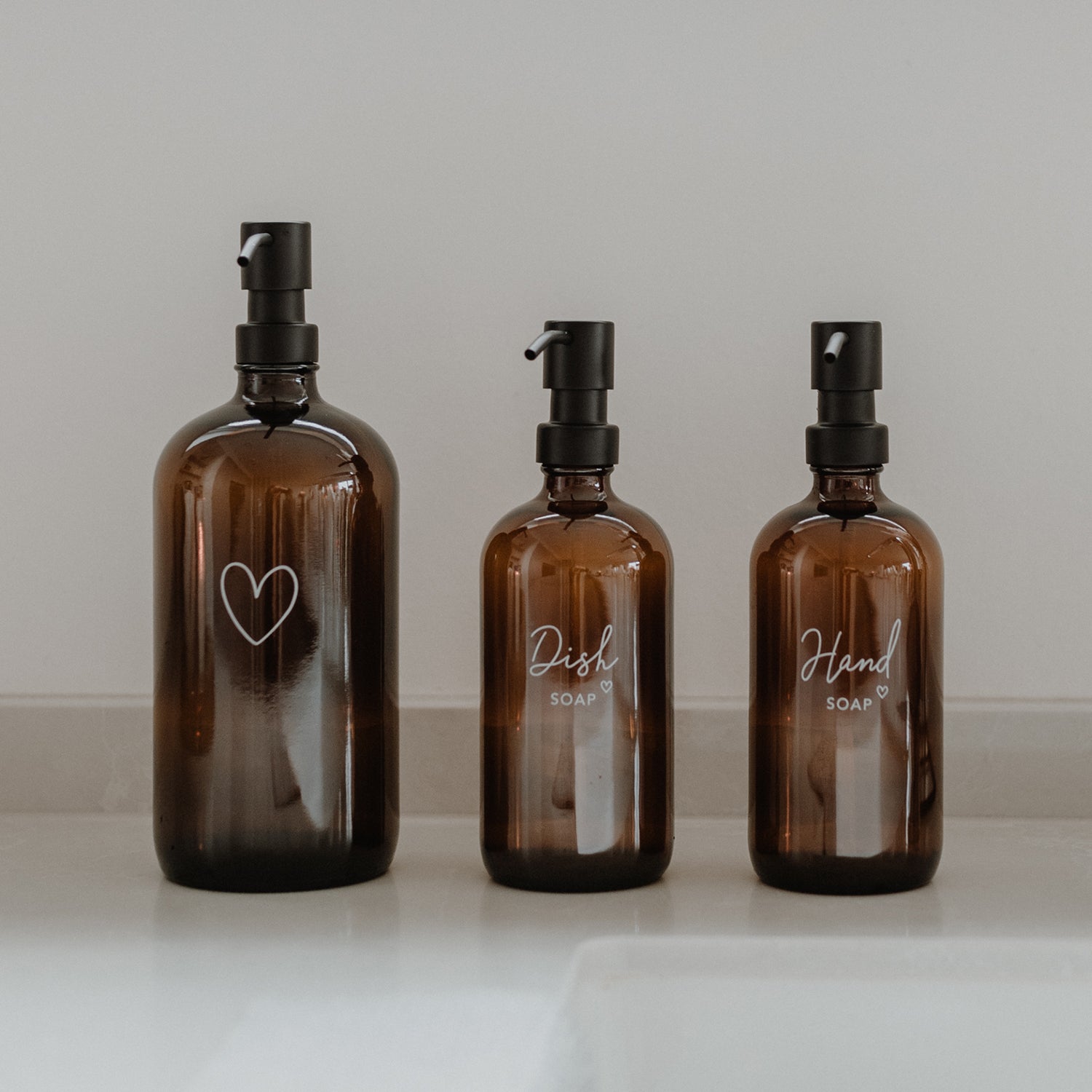 Seifenspender "Dishsoap" 500ml braun - Eulenschnitt