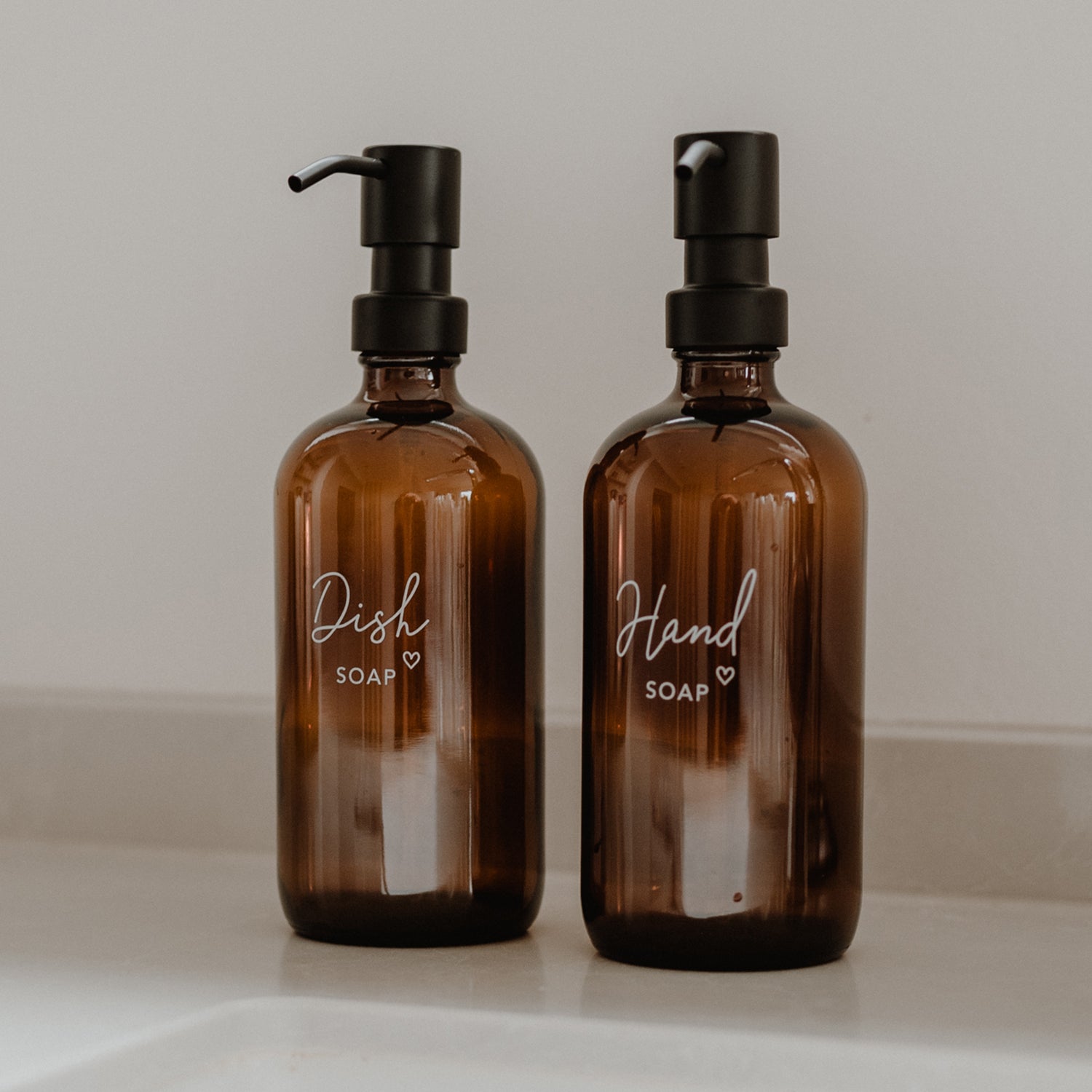 Seifenspender "Handsoap" 500ml braun - Eulenschnitt