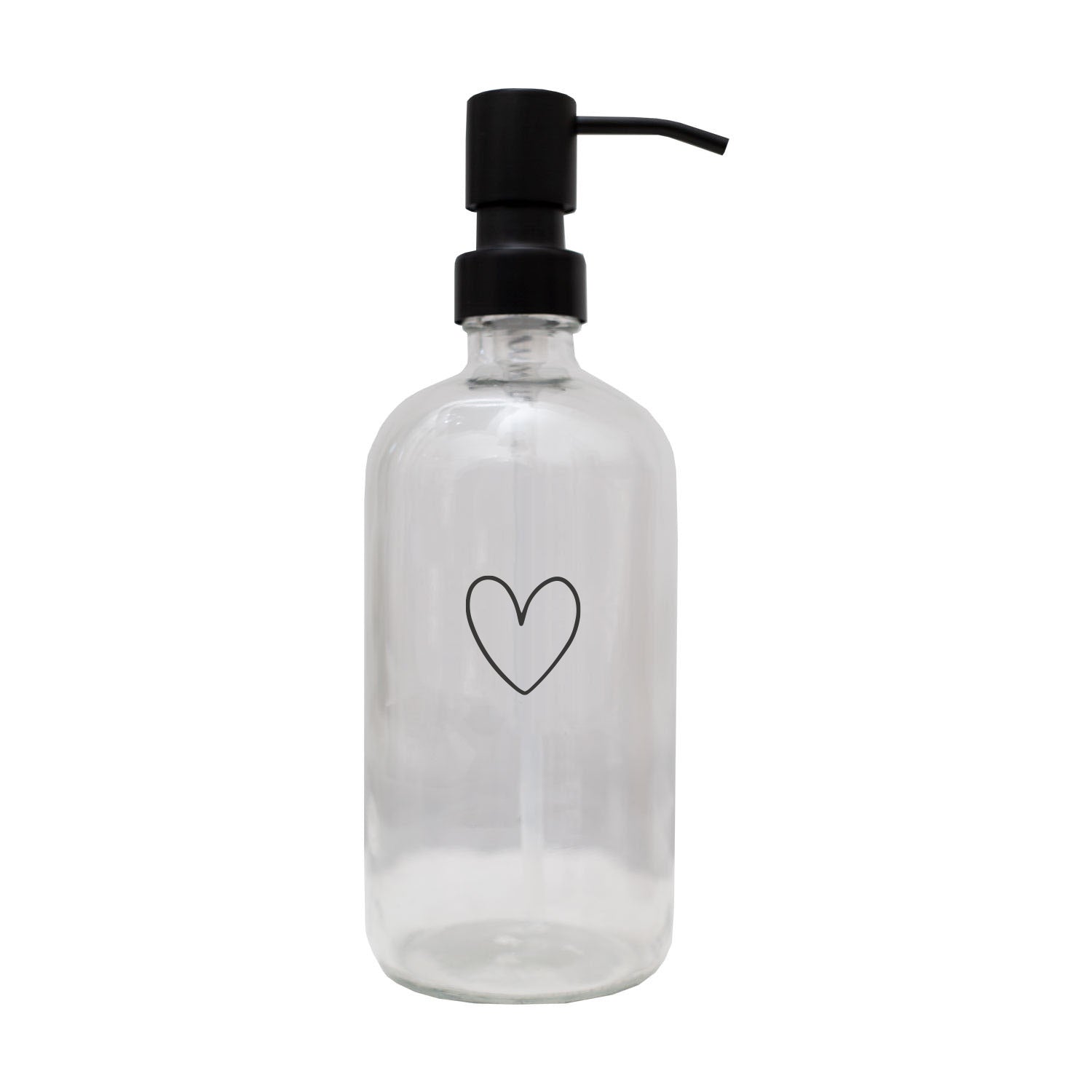 Seifenspender Herz 500ml transparent - Eulenschnitt