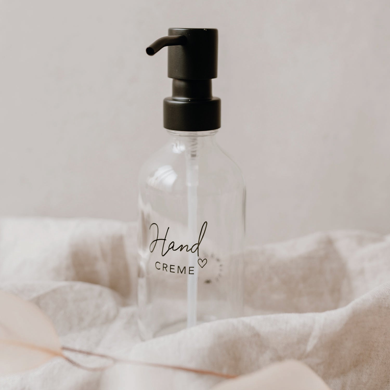 Seifenspender "Handcreme" 250ml transparent - Eulenschnitt