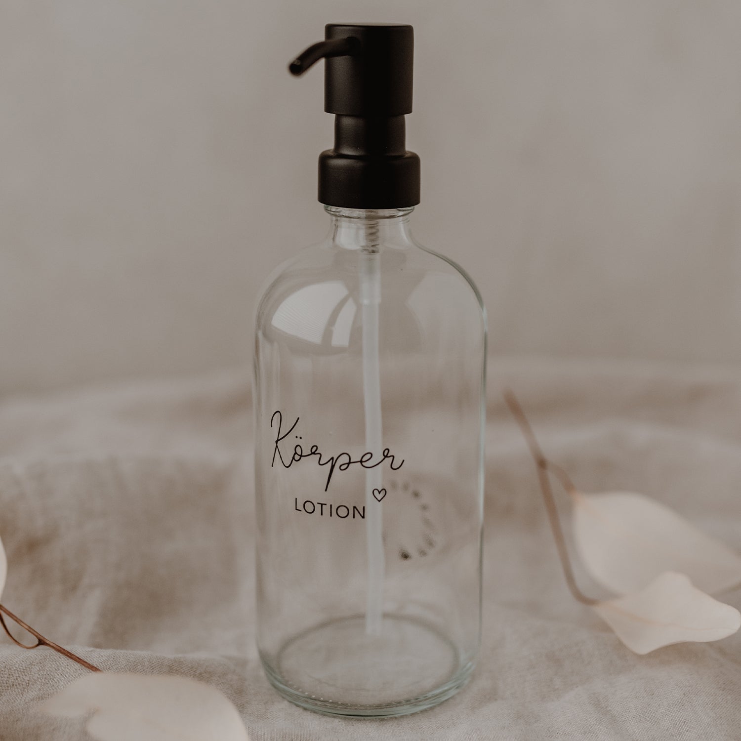 Seifenspender "Körperlotion" 500ml transparent - Eulenschnitt