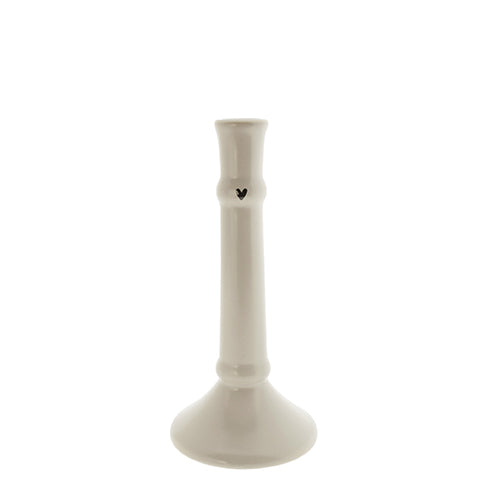 Stabkerzenhalter "heart" beige mittel - Bastion Collections