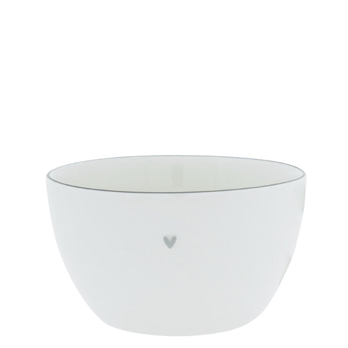 Suppenschale "heart" mittel grau - Bastion Collections