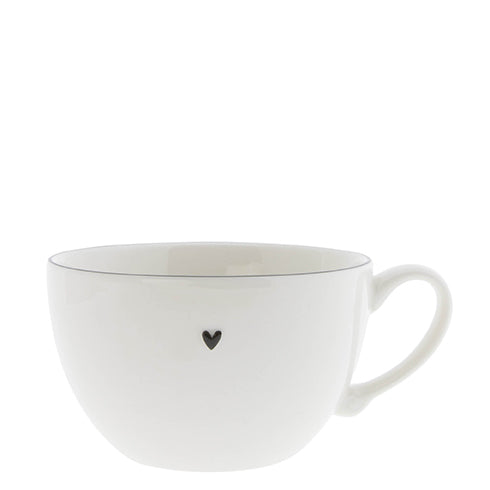 Suppentasse "heart" klein schwarz - Bastion Collections