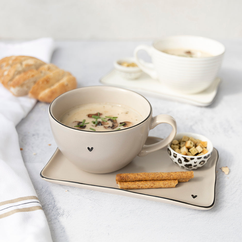 Sushi Teller "heart" beige - Bastion Collections