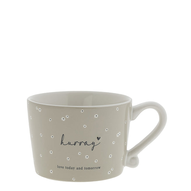 Tasse "Hurray – Love Today and Tomorrow" klein beige - Bastion Collections