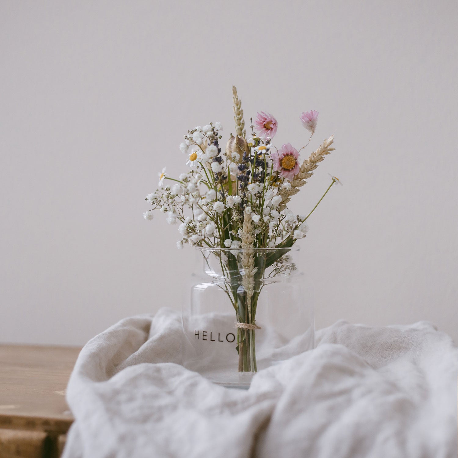 Vase en verre "Hello" moyen noir - Eulenschnitt