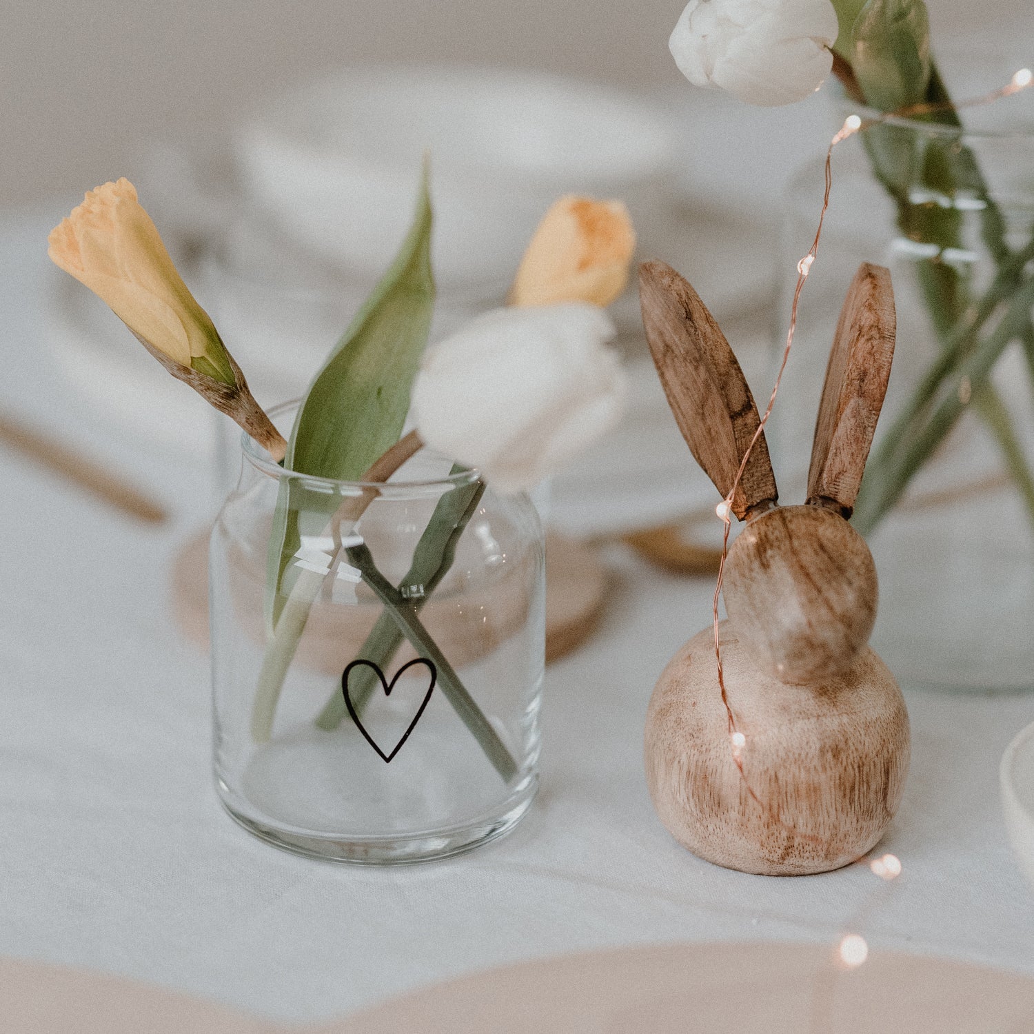 Vaso di vetro cuore piccolo nero - Eulenschnitt