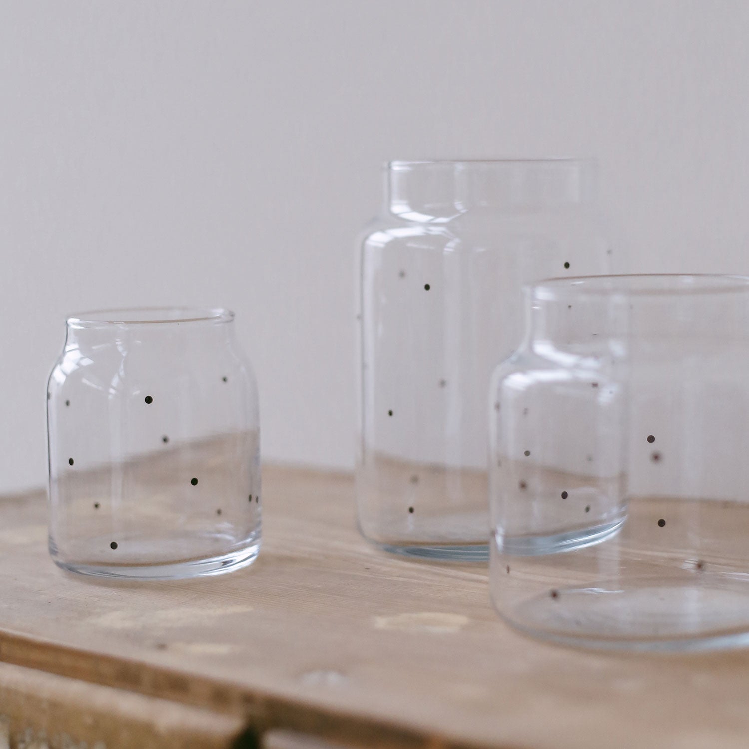 Vase en Verre Points moyen noir - Eulenschnitt