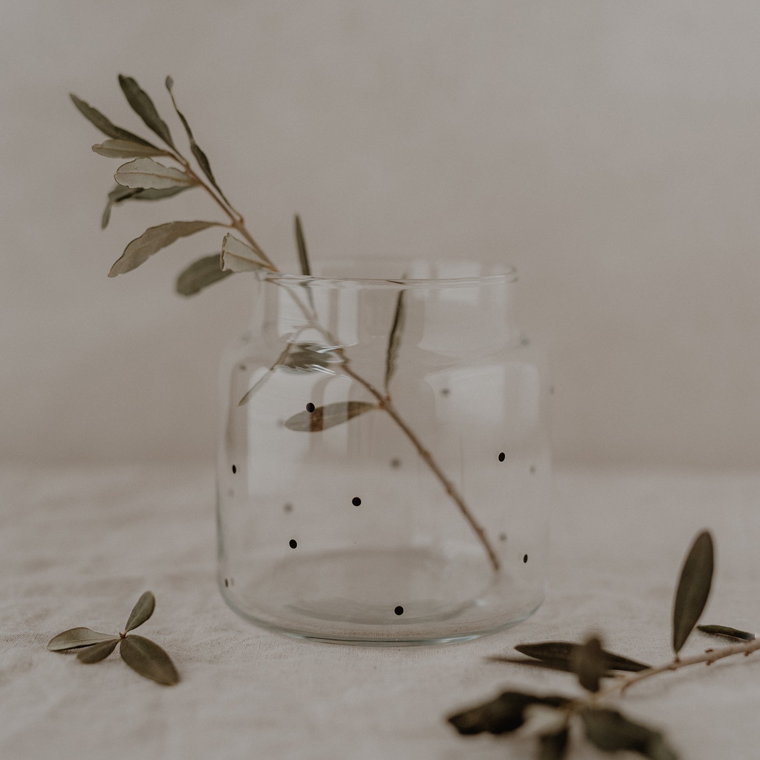 Vase en Verre Points moyen noir - Eulenschnitt