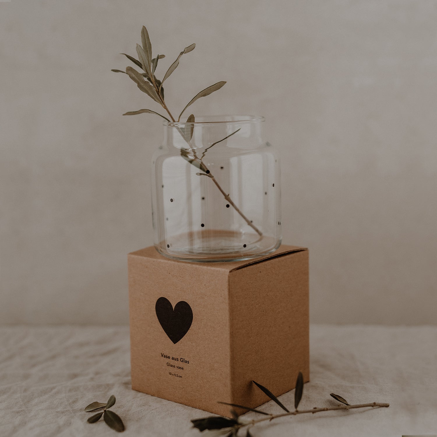 Vase en Verre Points moyen noir - Eulenschnitt
